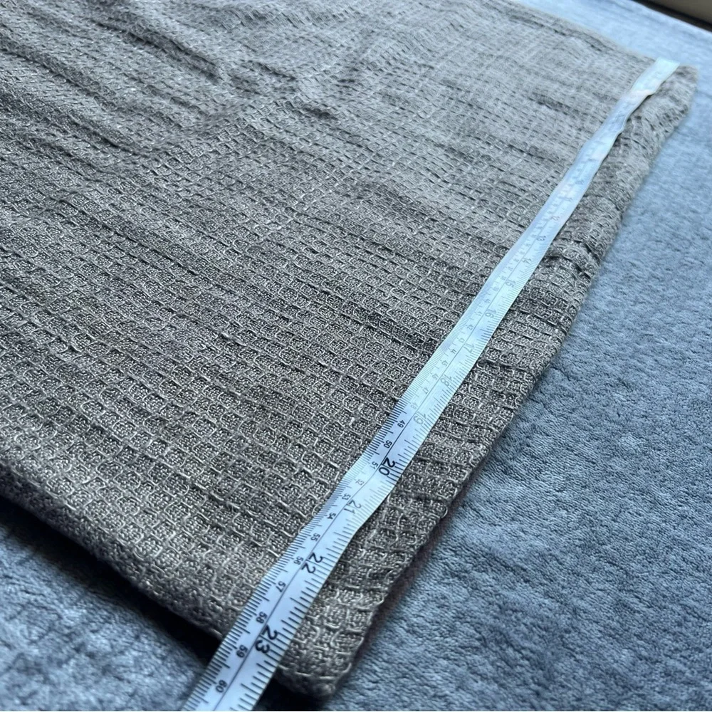NEW Set Of 2 Crate&Barrel Linen Cotton Pillow Shams 23”x23” Textured Cocoa Soft